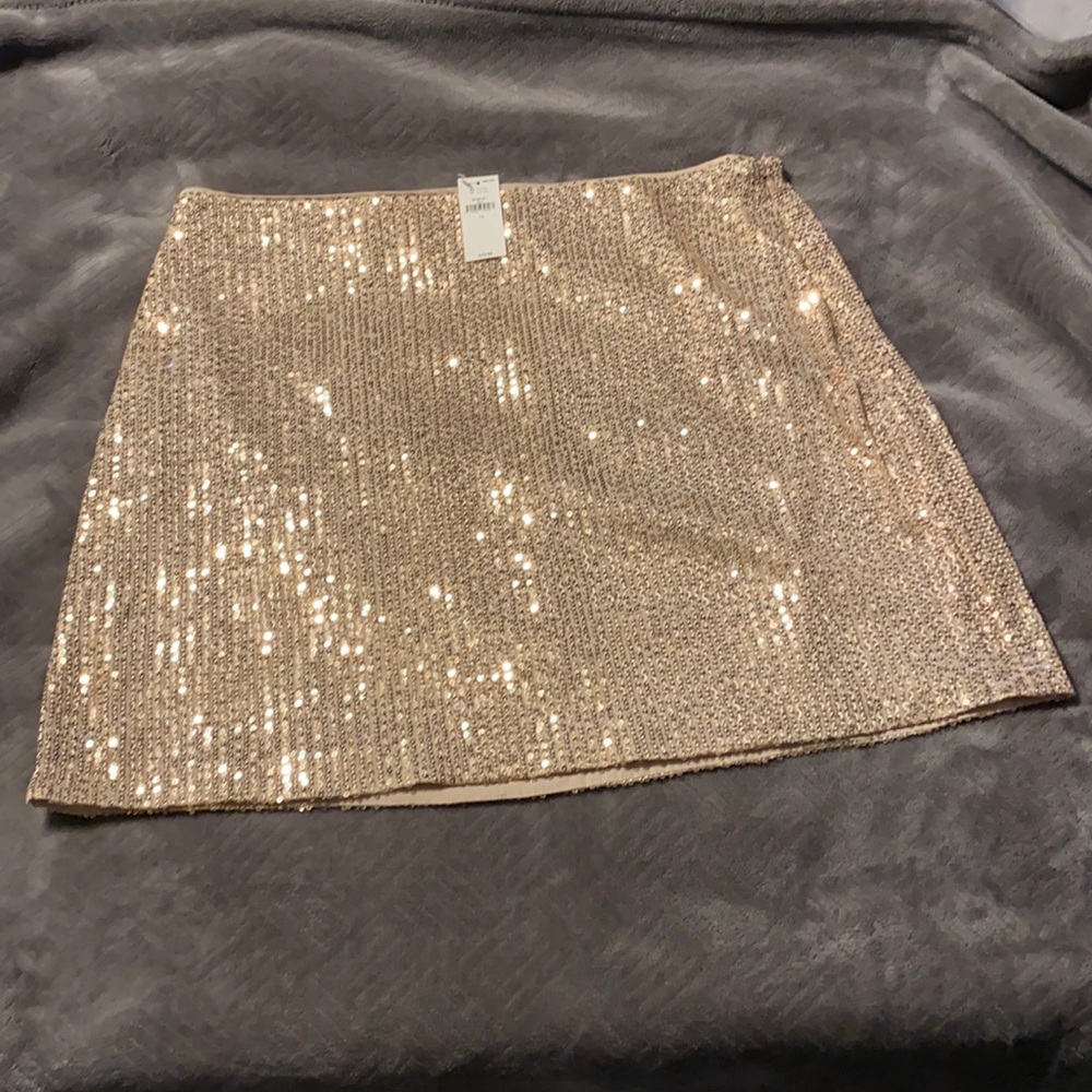 Banana Republic Gold Sequin Skirt